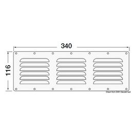 Griglia areazione 116 x 340 mm + antizanzare 53.021.13