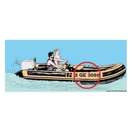 Lettere e Targhette CE Numero 1 54.534.08-1 per Comfort a Bordo in Nautica