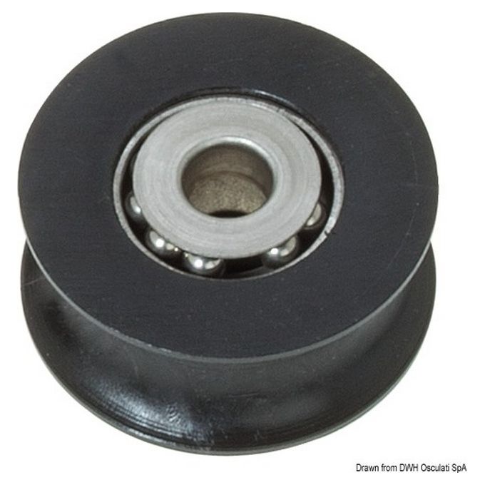 Puleggia in delrin su sfere inox mm 44 diametro 14 55.244.05