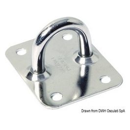 Piastra con anello inox 50x40 mm 60.137.33