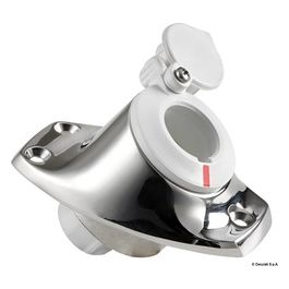 Basetta angolata a incasso inox cappuccio bianco 