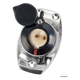 Basetta angolata a incasso inox cappuccio nero 