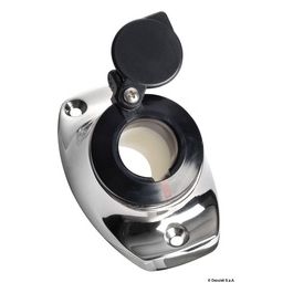 Basetta angolata a incasso inox cappuccio nero 