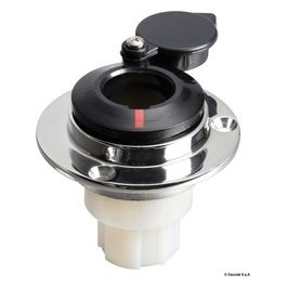 Basetta dritta a incasso inox cappuccio nero 