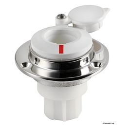 Basetta dritta incasso inox cappuccio b.co x aste 