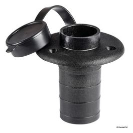 Basetta plastica nera incasso su piano 3 contatti 