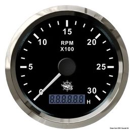 Contagiri 0-3000 RPM bianco/lucida 