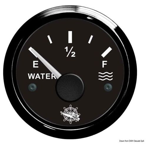 Osculati Indicatore livello acqua 10-180 Ohm nero/nera 