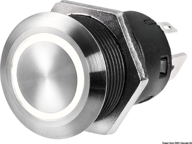 Osculati Interruttore FLAT inox ON-OFF 24V blu