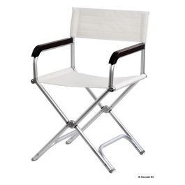 Sedia pieghevole Director poliestere bianco 