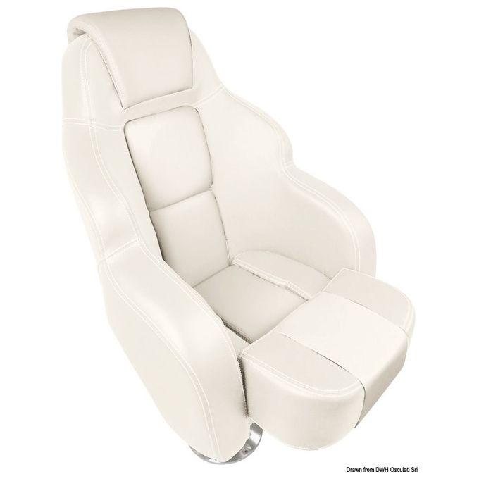 Image of Osculati Sedile anatomico imbottito con Flip UP RS56 bianco