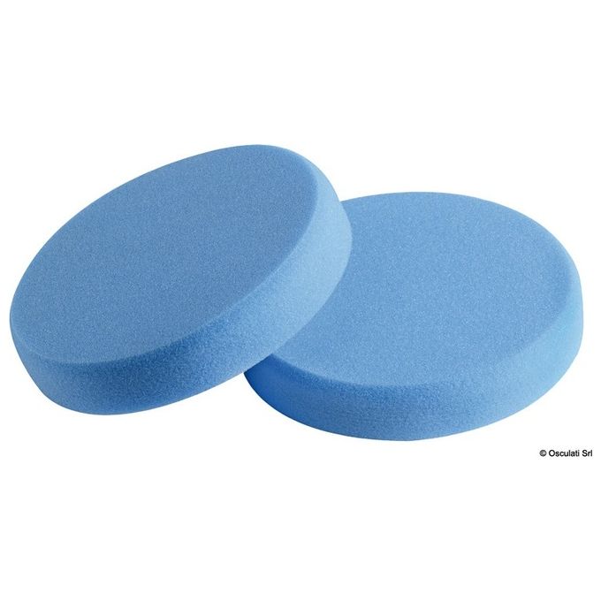 Osculati Tamponi in schiuma per lucidatrice blu medio-morbido (confezione da 2 pz)