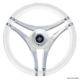 Volante IMPACT bianco diametro 350 mm con razze acciaio 
