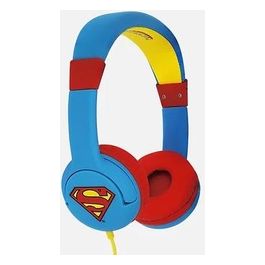 OTL Technologies Superman Man of Steel Cuffie Junior con Funzione Limitativa del Volume a 85Db per Bambini di Eta' 3-7 Anni