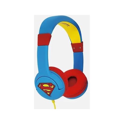 OTL Technologies Superman Man of Steel Cuffie Junior con Funzione Limitativa del Volume a 85Db per Bambini di Eta' 3-7 Anni