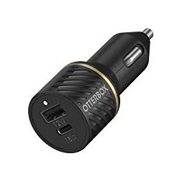 Caricatore da Auto 30W Usb-C 18W  Usb-A 12W Nero