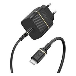 Caricatore da Muro Usb-C 20W con Cavo Usb-C 1mt Nero