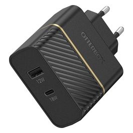 EU Caricatore Murale Doppia Porta 30W USB-C PD 18W  USB-A 12W Nero