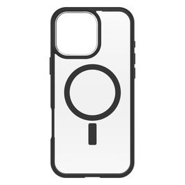 React MagSafe Custodia per iPhone 16 Pro Max Cristallo Nero Trasparente/Nero US Military MIL Standard