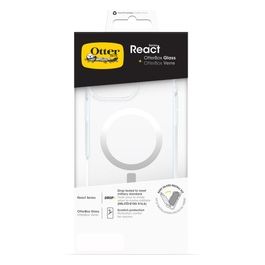 React MagSafe  Custodia in Vetro per iPhone 16 Pro Max Trasparente
