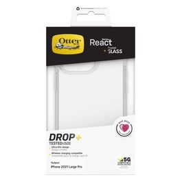 React  Trusted Glass Custodia e Vetro per iPhone 13 Pro Clear