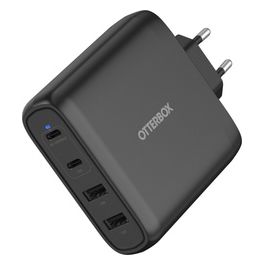 Standard EU 100W USB-C PD GaN Caricatore Murale 4 Porte x2 USB-C PD Ports  x2 USB-A Porte Nero
