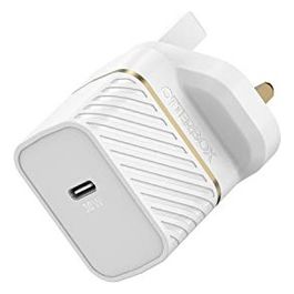 UK Caricatore Murale GAN USB-C PD 30W Carica Fast Charge per Smartphone e Tablet Bianco