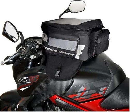 Oxford Borsa Serbatoio 35 litri Nera Con Inserti magnete/Zaino/Estensibile