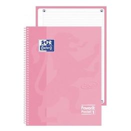 Oxford Confezione 5 Maxi Quaderni a Spirale Pastel1 A4 1r Rosa