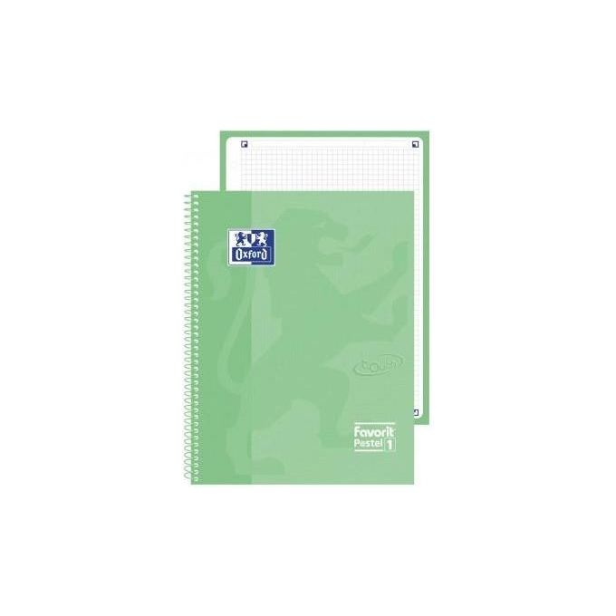 Oxford Confezione da 5 Quaderni Maxi Spiralati Pastel1 A4 5mm Verde