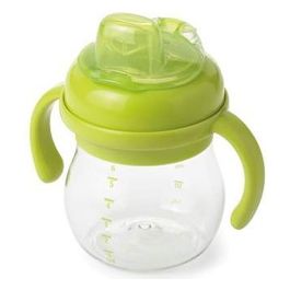 Tot Transitions – Tazza Primi Sorsi 180 ml, beccuccio a mandorla, manici rimovibili, anti-perdita, senza BPA, verde
