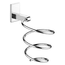 Portaphon Supporto Phon Porta Asciugacapelli Cromato Metallo 18,2x10,6x16,3 Cm