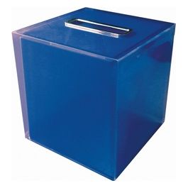 Porta Fazzoletti Rainbow Blu Resina 15x14,5x14,5 Cm