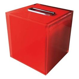 Porta Fazzoletti Rainbow Rosso Resina 15x14,5x14,5 Cm