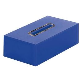 Porta Fazzoletti Rainbow Blu Resina 7,5x25x13,5 Cm