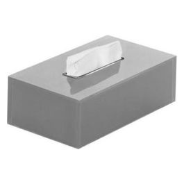 Porta Fazzoletti Rainbow Grigio/Argento Resina 7,5x25x13,5 Cm