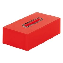 Porta Fazzoletti Rainbow Rosso Resina 7,5x25x13,5 Cm
