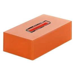 Porta Fazzoletti Rainbow Arancio Resina 7,5x25x13,5 Cm
