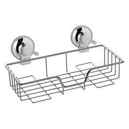 Porta Sapone Angolare Portaoggetti Filo Cromato Metallo 12x27,5x13,6 Cm