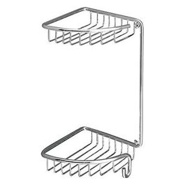 Porta Sapone Porta Oggetti Cromato Metallo 34,5x17,3x17,3 Cm