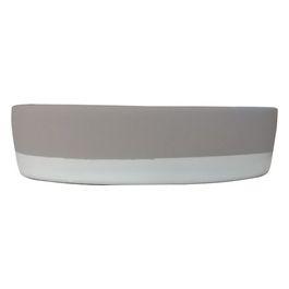 Porta Sapone New Mizar Tortora Chiaroiaro/Corda Ceramica 3x12,3x9 Cm