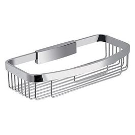 Porta Sapone Angolare Portaoggetti Filo Top Cromato Metallo 5,8x27x13 Cm