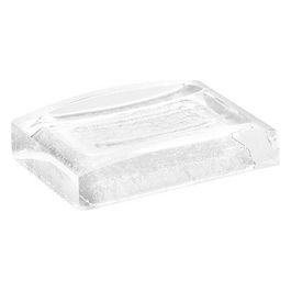 Porta Sapone Antares Trasp/Bianco Resina 13x7x17 Cm