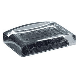 Porta Sapone Antares Trasp/Grigio Resina 13x7x17 Cm