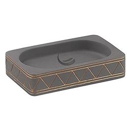 Porta Sapone Calipso Grigio Cemento 2,6x7,5x11,8 Cm