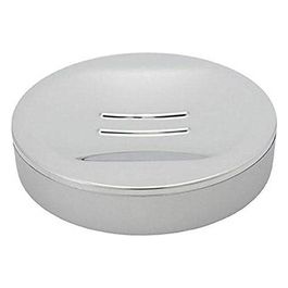 Porta Sapone Luna Grigio/Argento Resina 2,4x11,5x11,5 Cm