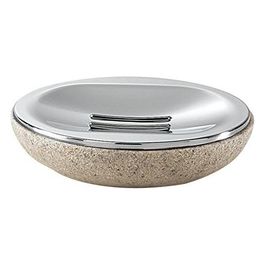 Porta Sapone Mitra Champagne/Panna Resina 2,5x12x12 Cm