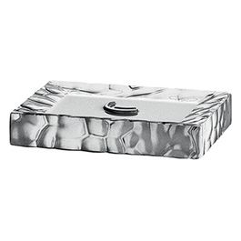 Porta Sapone New Martina Grigio/Argento Ceramica 2,3x13x9 Cm