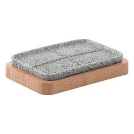 Porta Sapone Nora Grigio Resina 2,5x13x8,5 Cm