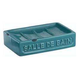 Porta Sapone Vivienne Blu Ceramica 3,2x13x8,4 Cm